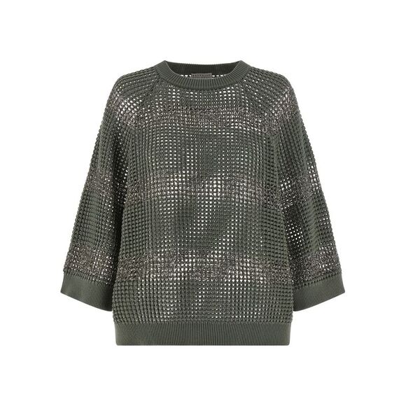 Brunello Cucinelli Women's Dazzling Stripes Sweater